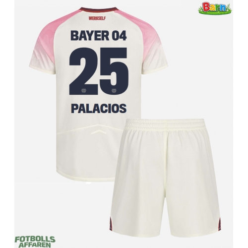 Bayer Leverkusen Exequiel Palacios #25 Bortaställ Barn 2025-26 Kortärmad (+ Korta byxor)
